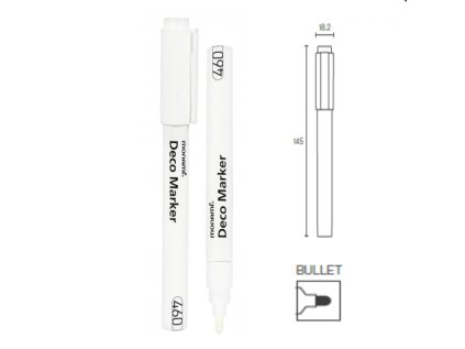 akrylovy popisovac monami deco marker 460 biely 2mm