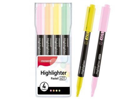 sada pastelovych zvyraznovacov monami 601 sikmy hrot 4ks