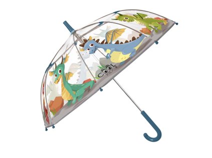 detsky reflexny transparentny dazdnik perletti cool kids draky 15669