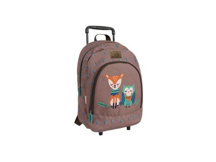 detsky batoh na kolieskach perletti green owl fawn 14411