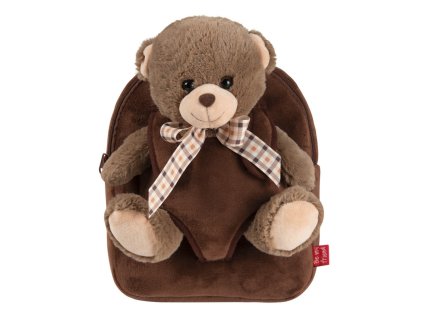 detsky plysovy batoh s odnimatelnou hrackou perletti toys macko 13041