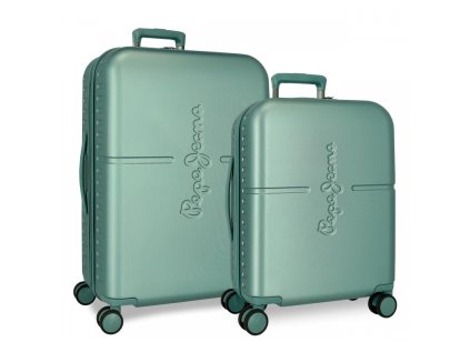 pepe jeans highlight verde sada luxusnych abs cestovnych kufrov 70cm 55cm 768952b