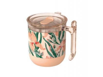 quokka wave smartgrip nerezovy termo hrncek floral peach 260ml 40272