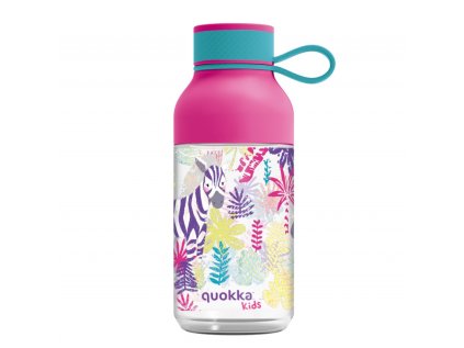 quokka kids ice plastova flasa s putkom zebras 430ml 40159