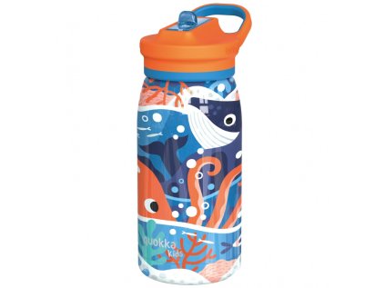 quokka kids pop nerezova flasa termoska so slamkou ocean 445ml 40247
