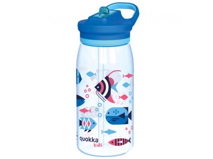 quokka kids glow plastova flasa so slamkou sea life 580ml 40280