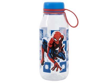 plastova flasa so silikonovym putkom spiderman 460ml 74782