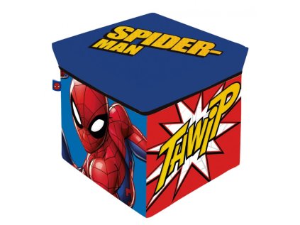 ulozny box s vrchnakom taburetka 2v1 spiderman sm15223