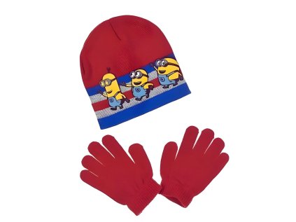 ČEPICE A RUKAVICE MIMONI ph 4220 červená (Velikost 52)