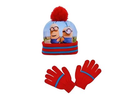 ČEPICE A RUKAVICE MIMONI ph 4114 červená (Velikost 52)