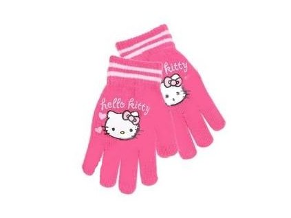 RUKAVICE HELLO KITTY nh 4040 malinové (Velikost uni)