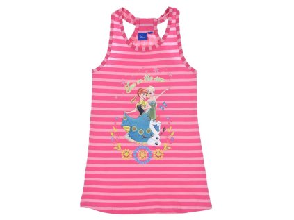 ŠATY FROZEN ep 1097 malinové - proužek (Velikost 4)