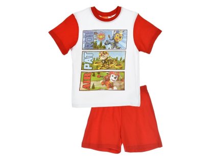 PYŽAMO TLAPKOVÁ PATROLA er 2082 bílo - červené (Velikost 3)