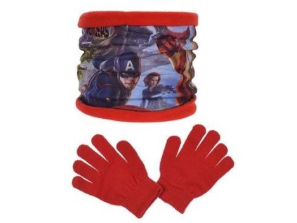 NÁKRČNÍK A RUKAVICE AVENGERS ph 4243 červený (Velikost uni)