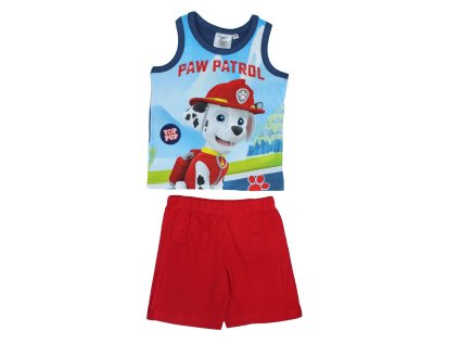 PYŽAMO TLAPKOVÁ PATROLA se 2067 tm. modrý lem - červené (Velikost 3)