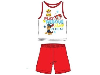 PYŽAMO TLAPKOVÁ PATROLA se 2159 bílo - červené (Velikost 98)
