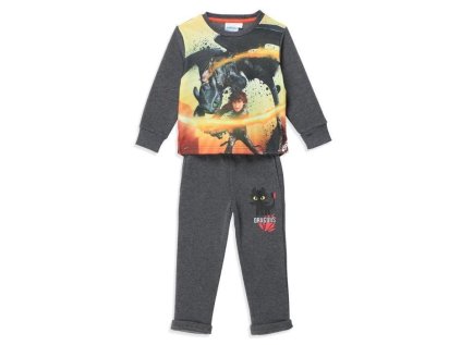 TEPLÁKOVÁ SOUPRAVA JAK VYCVIČIT DRAKA rh 1219 antracitová (Velikost 98)