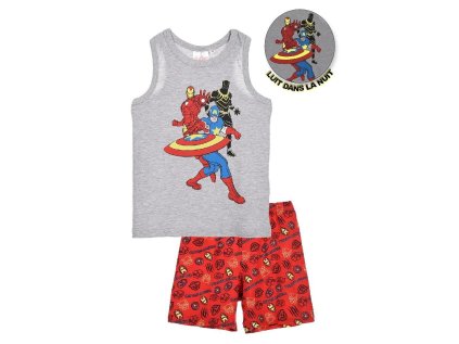 SVÍTÍCÍ PYŽAMO AVENGERS et 2018 šedo - červené (Velikost 4)