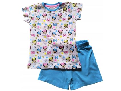 PYŽAMO MINNIE em 6098 bílo - tyrkysové (Velikost 104)