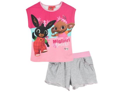 KOMPLET TRIČKO A KRAŤASY BING ue 6247 šedý (Velikost 6)