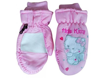 SKI RUKAVICE HELLO KITTY h11f4044 růžové (Velikost 4-6)