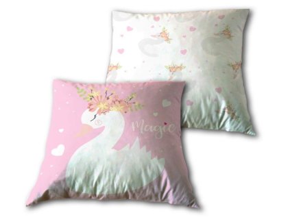 POLŠTÁŘ LABUŤ AY 380 bílo - růžový (Velikost uni)