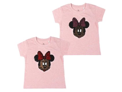 TRIČKO MINNIE flitry Cer 4947 růžové (Velikost 98)