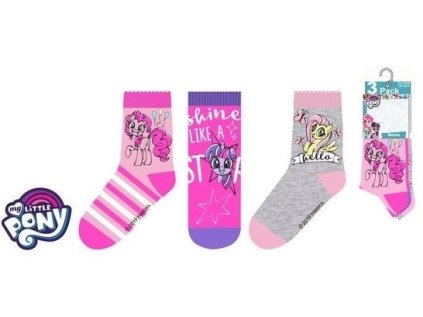 SADA 3 KS PONOŽKY MY LITTLE PONY rhs 0688-2 (Velikost 23-26)
