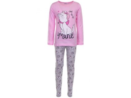 PYŽAMO KOČKA MARIE Erv 38285 růžovo - šedé (Velikost 2)