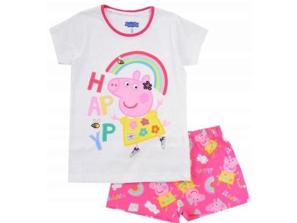 PYŽAMO PEPPA PIG em 928 bílo - malinové (Velikost 6)