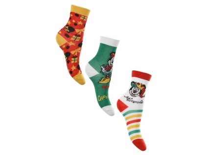 SADA 3 KS PONOŽKY MINNIE Vánoce vh 0687-1 (Velikost 23-26)