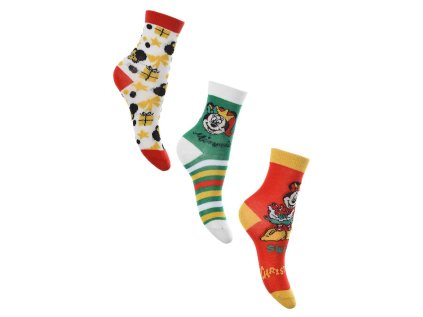 SADA 3 KS PONOŽKY MINNIE Vánoce vh 0687-2 (Velikost 23-26)