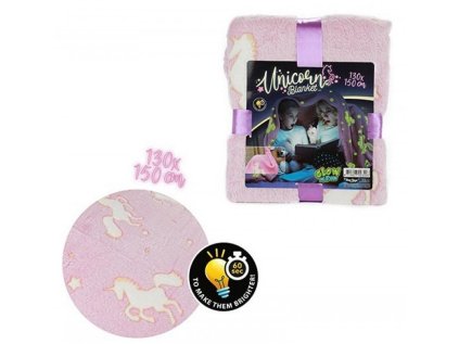 SVÍTÍCÍ FLÍSOVÁ DEKA UNICORN DIN 35563a (Velikost uni)