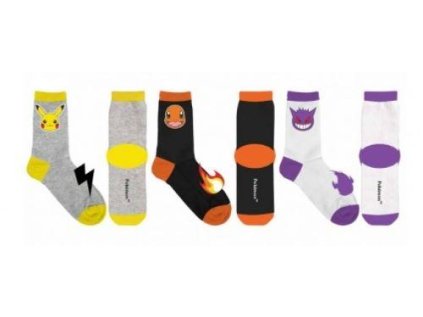 SADA 3 KS PONOŽKY POKÉMON Erv 38938-1 (Velikost 23-26)