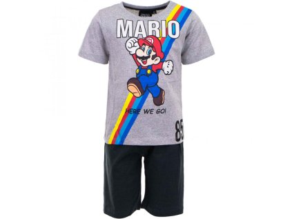 PYŽAMO SUPER MARIO 1999 šedo - antracitové (Velikost 4)