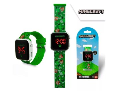 LED HODINKY MINECRAFT Eur 4129 zelené (Velikost uni)