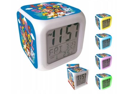 MULTIFUNKČNÍ HODINY S BUDÍKEM TLAPKOVÁ PATROLA Eur pw 19831 (Velikost uni)