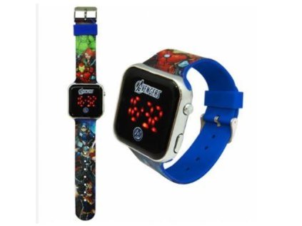 LED HODINKY AVENGERS Eur AVG 4706 modré (Velikost uni)