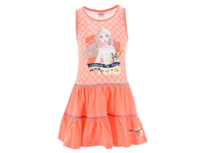 ŠATY FROZEN we 1114 coral (Velikost 4)