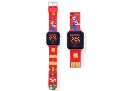 LED HODINKY SUPER MARIO Eur gsm 4107 červené (Velikost uni)