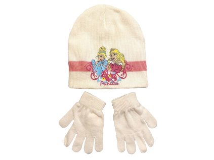 ČEPICE A RUKAVICE PRINCEZNY ho 4091 krémová (Velikost 54)