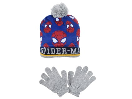 ČEPICE A RUKAVICE SPIDERMAN vh 4082 šedá (Velikost 52)