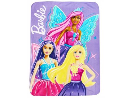 FLÍSOVÁ DEKA BARBIE AY 092 fialová (Velikost uni)