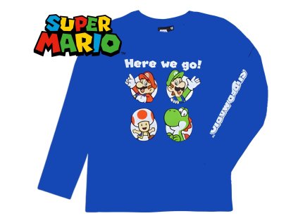 TRIKO SUPER MARIO F UK 60478 - 051 modré (Velikost 6-7)