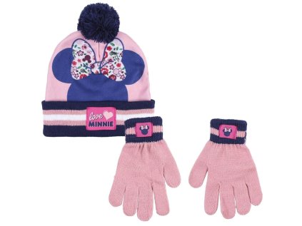 SOUPRAVA ČEPICE A RUKAVICE MINNIE Cer 7927 (Velikost 53)