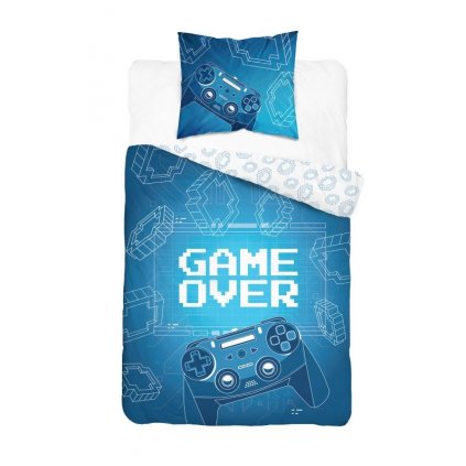 DL 032374 povleceni game over blue