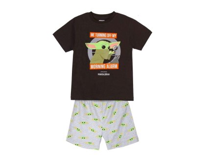 PYŽAMO STAR WARS THE MANDALORIAN Cer 8888 černo - šedé (Velikost 4)