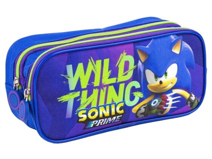 DVOUKOMOROVÝ POUZDROVÝ PENÁL SONIC Cer 0804 modrý (Velikost uni)