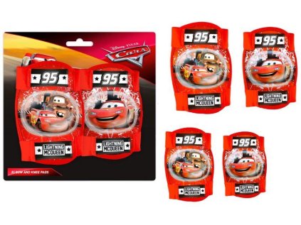 SADA 4 KS CHRÁNIČE KOLEN A LOKTŮ CARS Seven 9006 červená (Velikost uni)