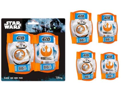 SADA 4 KS CHRÁNIČE KOLEN A LOKTŮ STAR WARS Seven 9038 oranžové (Velikost uni)
